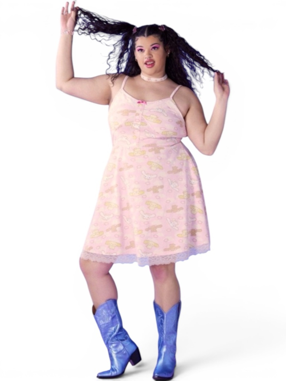 🆕 Hot Topic - Cinnamoroll Family Pink Cami Dress - Pink - 1X - Hello Kitty